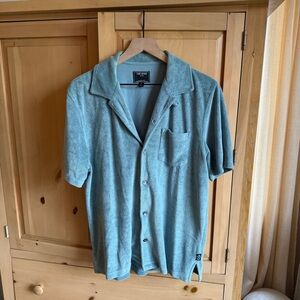 Todd Snyder Light Blue Terry Cloth Shirt